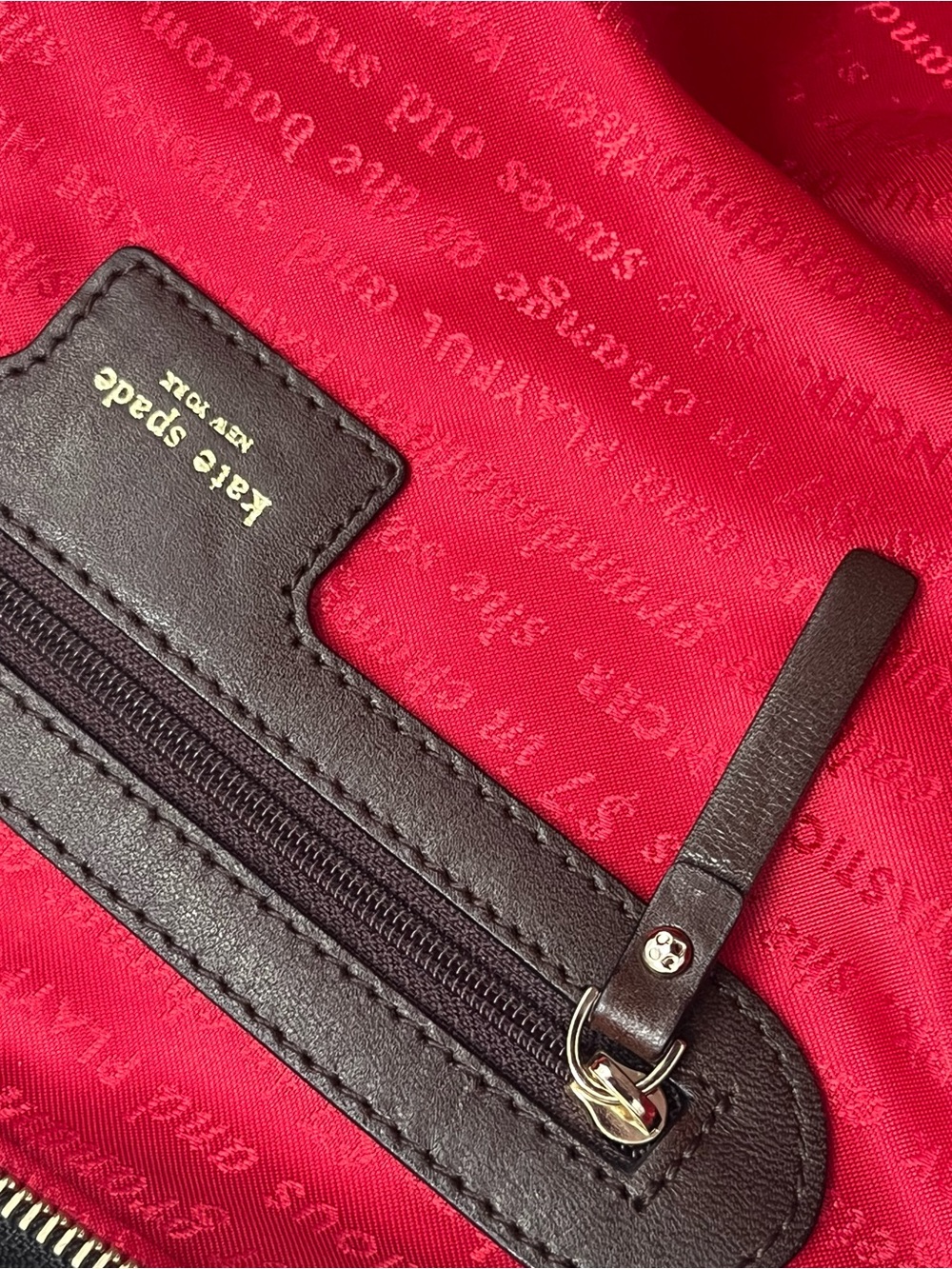 Kate Spade NY Storybook Lining Ruby Park Shon Hobo Bag Plaid Wool Red - Picture 11 of 17